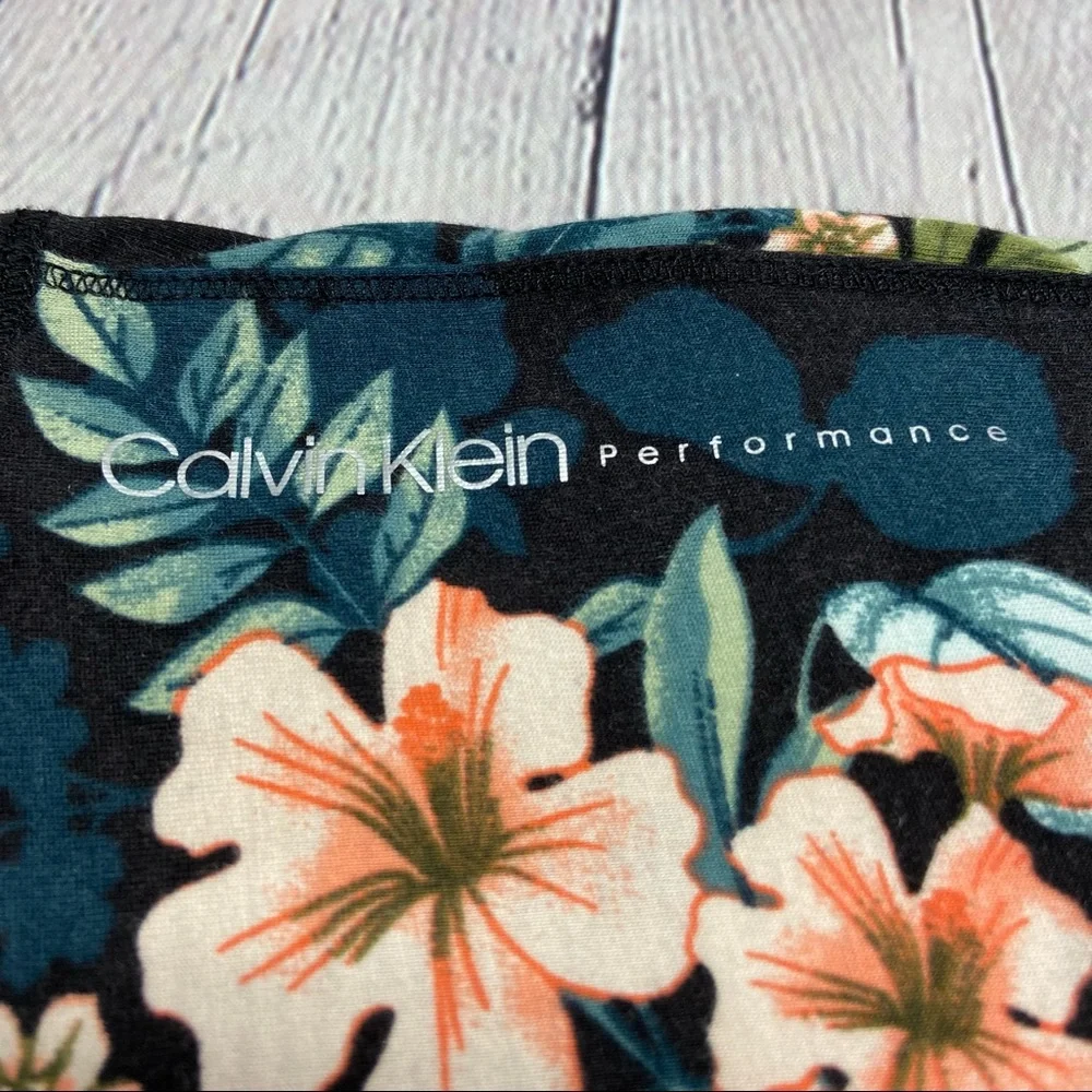 CALVIN KLEIN Performance Black Floral Hoodie - Picture 7 of 9